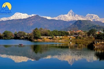 Beautiful Pokhara with Mountains as a Backdrop