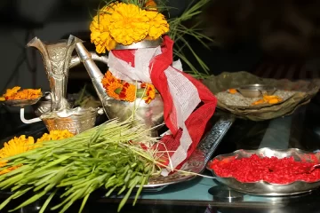 Tika Jamara during Dashain Festival in Nepal