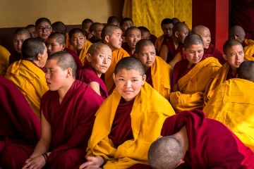 Monks at Kopan Monastery