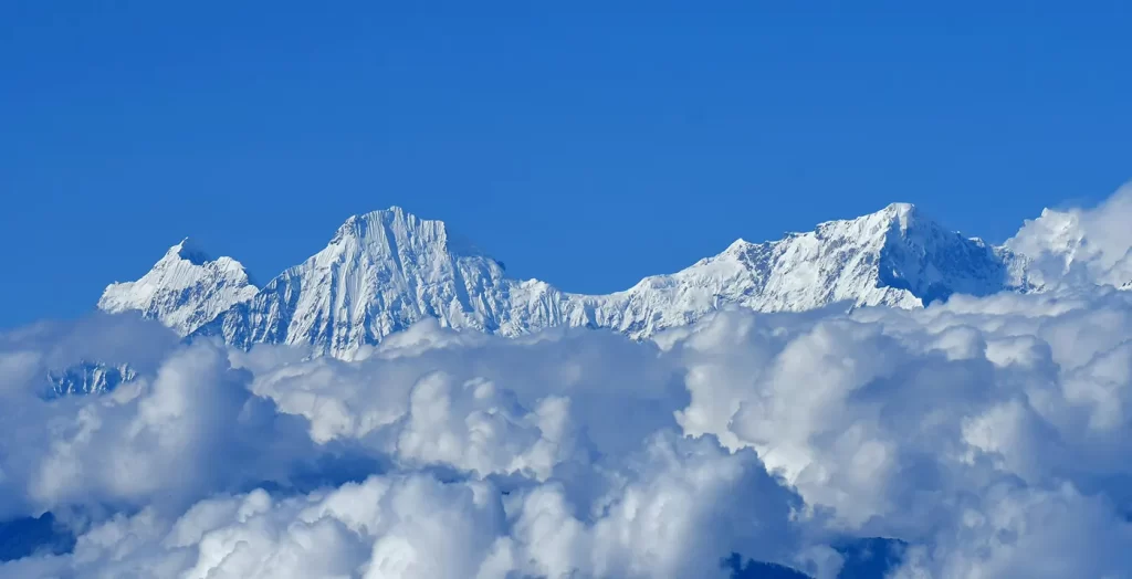 Himalayas view from Chandragiri Hills