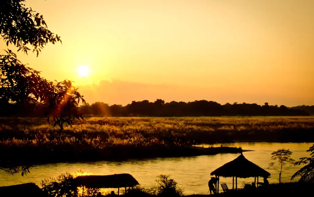 Sunset view at Chitwan National Park